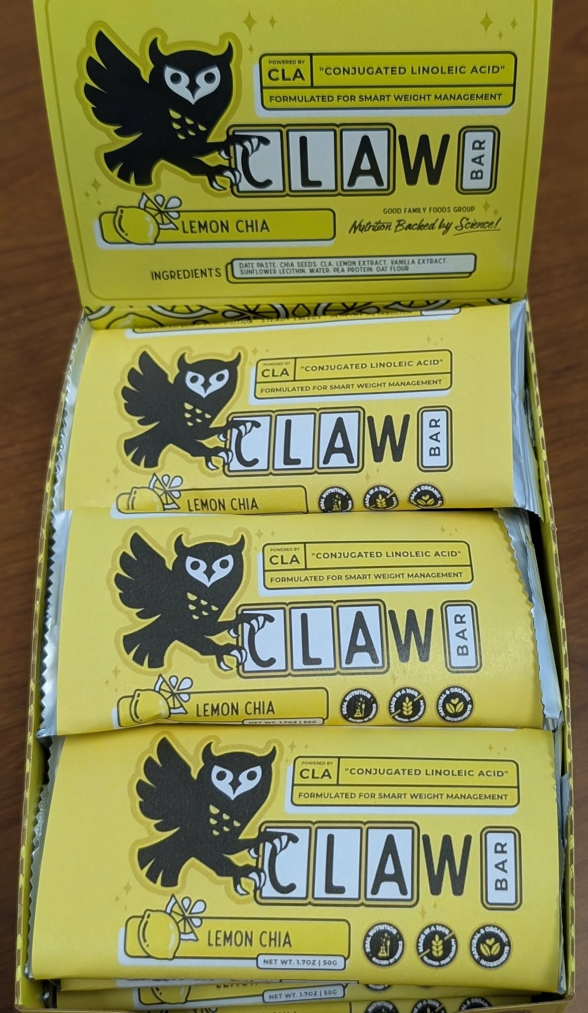 Lemon Chia CLAW Bar Box